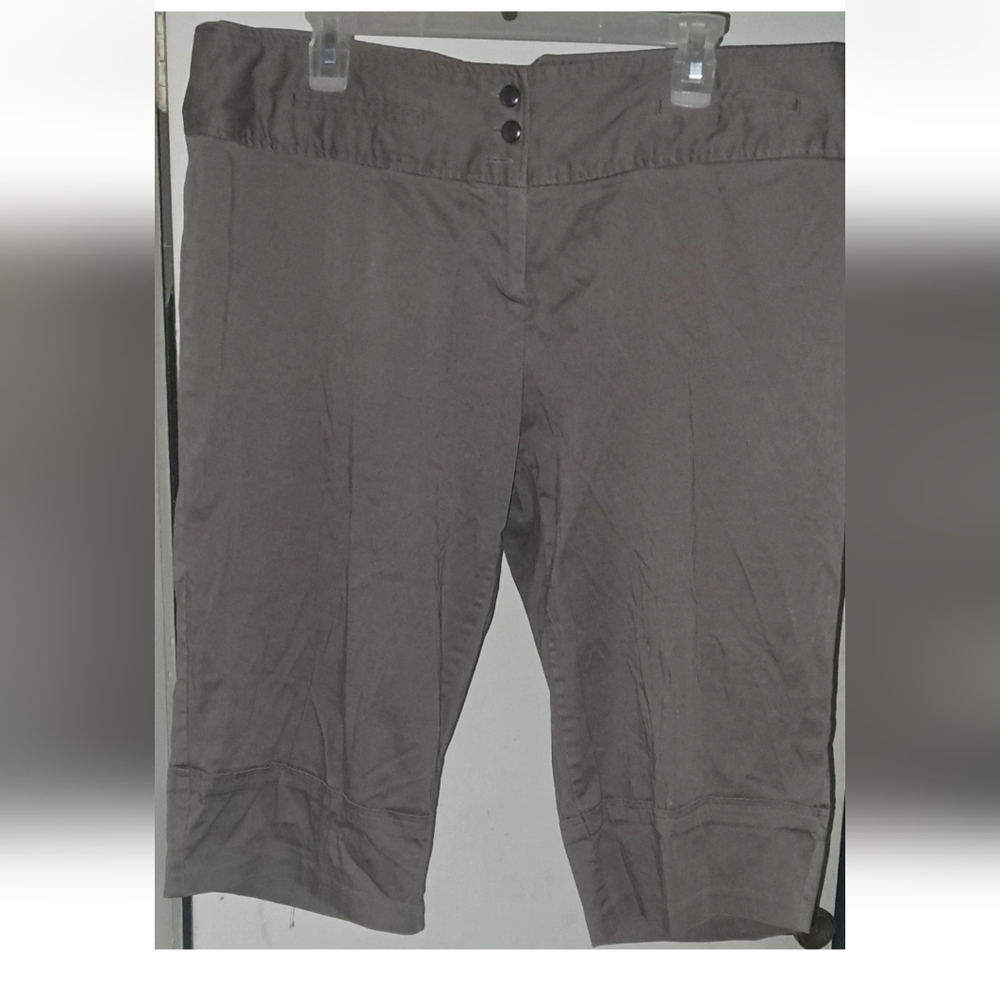Ingredients Women's Pedal Pushers In Khaki Features  Loose Fit Wide Leg Size 16W